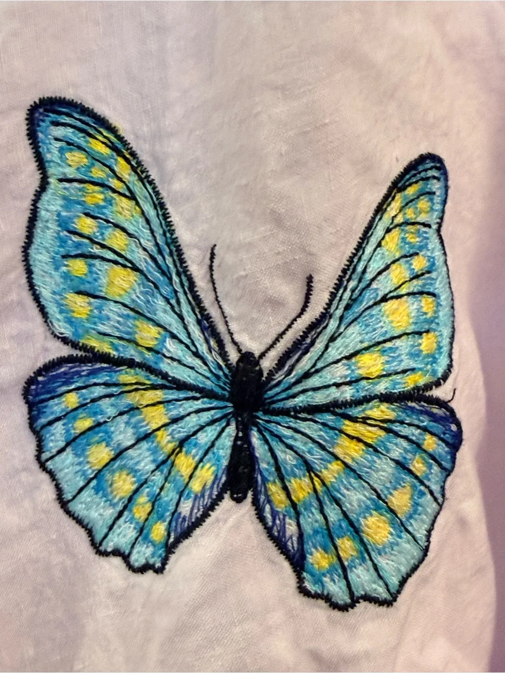 Fanm Mon Lavender Butterfly Embroidered
Papiyon Maxi Dress - Picture 3 of 16